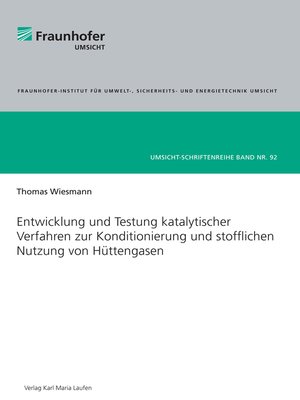 cover image of Entwicklung und Testung katalytischer Verfahren zur Konditionierung und stofflichen Nutzung von Hüttengasen